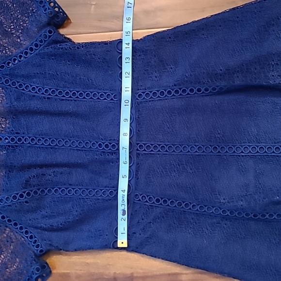 Michael Kors Blue Floral Lace Dress - Picture 8 of 14